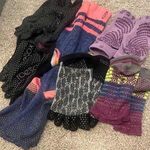ToeSox and Gaiam Multi-Color Grip Socks Set